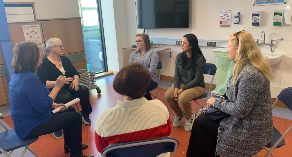 Sabrina Opiola McCauly visit clinical skill labs